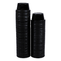 Souffle/Portion Cups, 2 oz, Plastic, Black, 125/Sleeve, 20 Sleeves/Carton (PRTN2BL)