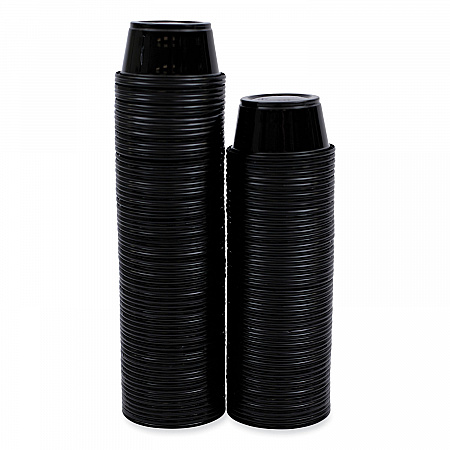 Souffle/Portion Cups, 2 oz, Plastic, Black, 125/Sleeve, 20 Sleeves/Carton (PRTN2BL)