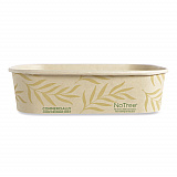 No Tree Rectangular Containers, 16 oz, 4.7 x 6.8 x 1.6, Natural, Sugarcane, 300/Carton (CTNT16)