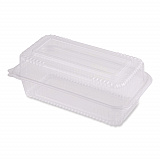 PLA Hinged Clamshells, 23 oz, 4.9 x 9 x 3.5, Clear, Plastic, 200/Carton (KLCS95N)