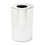 Reflections Receptacles, 35 gal, Steel, Chrome (9695)