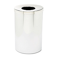 Reflections Receptacles, 35 gal, Steel, Chrome (9695)