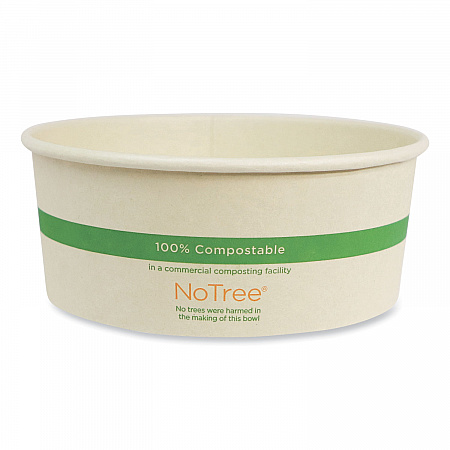 No Tree Wide Paper Bowls, 24 oz, 5.9