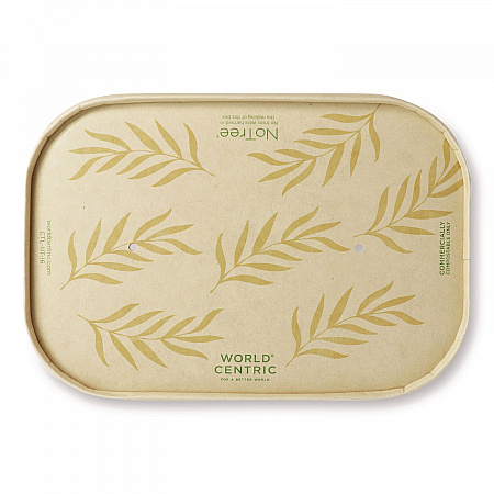 Paper Lids for Containers, 4.7 x 6.8 x 0.8, Natural, Paper, 300/Carton (CTLNT16)