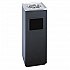 Square Ash 'N' Trash Sandless Urn, 3 gal, Stainless Steel, Black (9696BL)