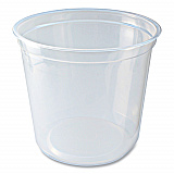 Microwavable Deli Containers, 24 oz, 4.6" Diameter x 4.1" h, Clear, Plastic, 500/Carton (PK24TC)