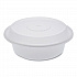 Newspring VERSAtainer Microwavable Containers, Round, 16 oz, 6 x 6 x 1.5, White/Clear, Plastic, 150/Carton (NC718)