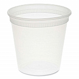 Newspring DELItainer Microwavable Container, 24 oz, 4.7 x 4.7 x 4.4, Clear, Plastic, 480/Carton (YL5024)