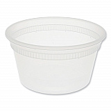 Newspring DELItainer Microwavable Container, 12 oz, 4.6 x 4.6 x 2.5, Clear, Plastic, 480/Carton (L5012Y)