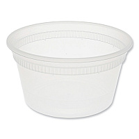 Newspring DELItainer Microwavable Container, 12 oz, 4.6 x 4.6 x 2.5, Clear, Plastic, 480/Carton (L5012Y)