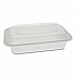 Newspring VERSAtainer Microwavable Containers, Rectangular, 16 oz, 7.4 x 5 x 2.2, White/Clear, Plastic, 150/Carton (NC8168)