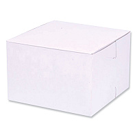Bakery Boxes, Standard, 6 x 6 x 4, White, Paper, 250/Carton (1509)