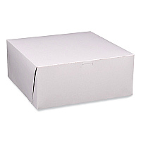 Bakery Boxes, Standard, 14 x 14 x 6, White, Paper, 50/Carton (1593)