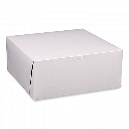 Bakery Boxes, Standard, 14 x 14 x 6, White, Paper, 50/Carton (1593)