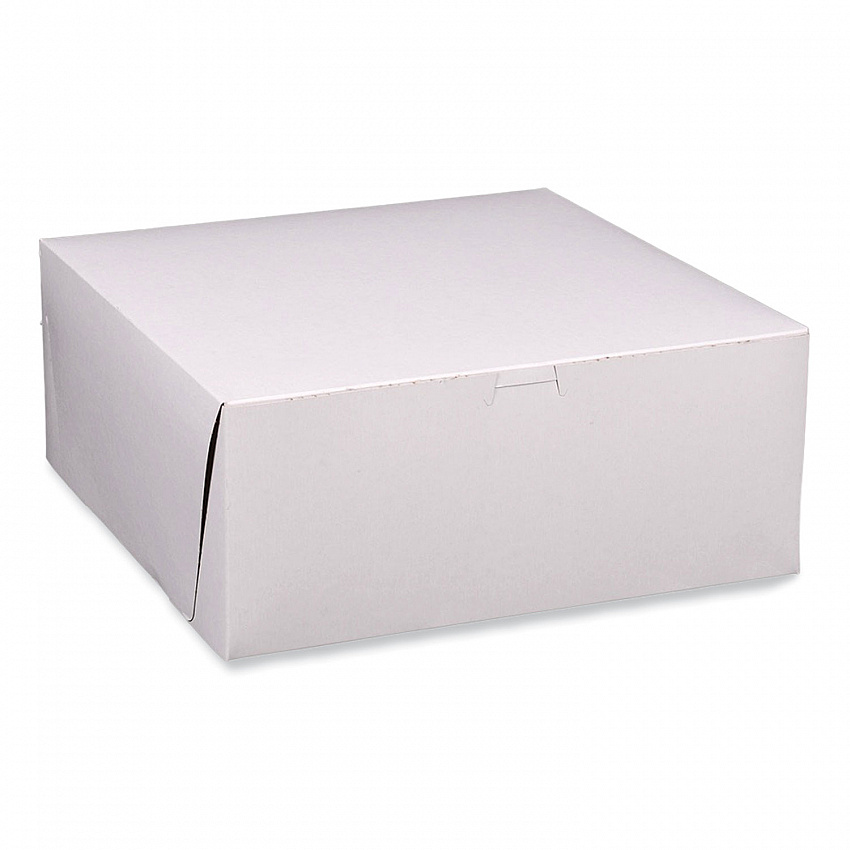 Bakery Boxes, Standard, 14 x 14 x 6, White, Paper, 50/Carton (1593)