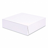 Bakery Boxes, Standard, 9 x 9 x 2.5, White, Paper, 250/Carton (1553)