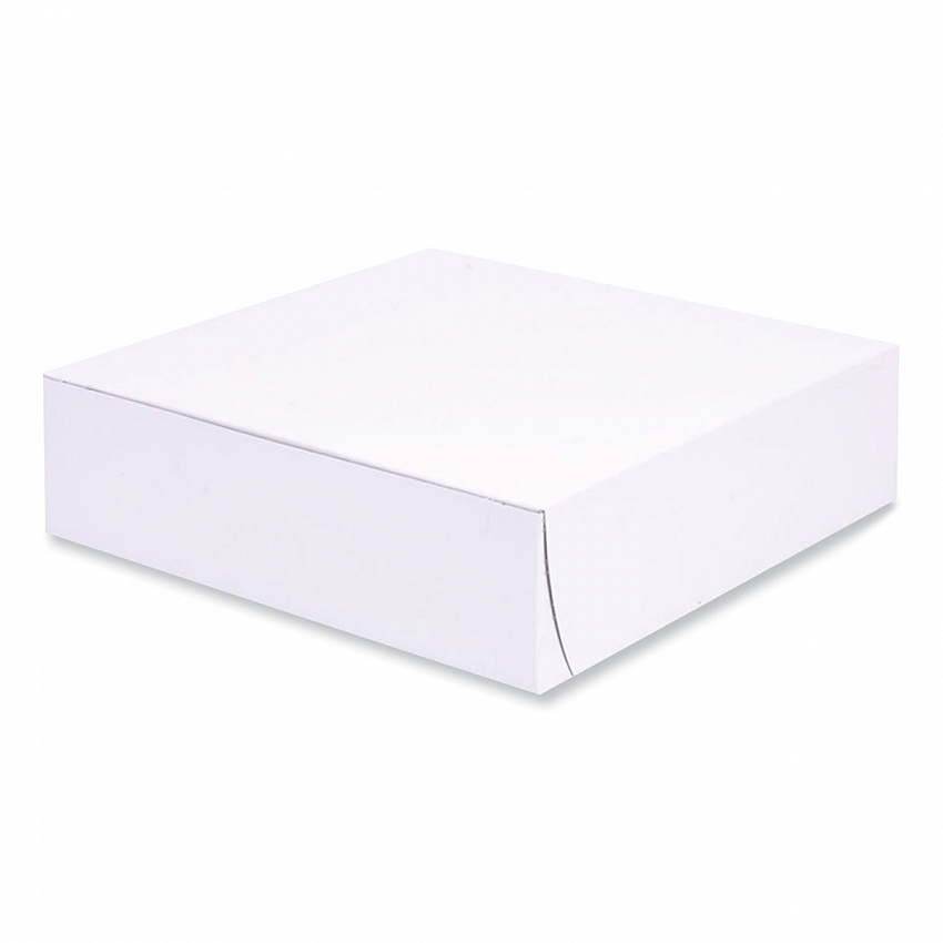 Bakery Boxes, Standard, 9 x 9 x 2.5, White, Paper, 250/Carton (1553)