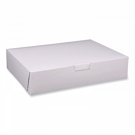 Bakery Boxes, Standard, 19 x 14 x 4, White, Paper, 50/Carton (1929)