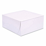 Bakery Boxes, Standard, 9 x 9 x 4, White, Paper, 200/Carton (1561)