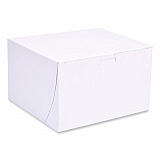 Bakery Boxes, Standard, 8 x 8 x 5, White, Paper, 100/Carton (1545)