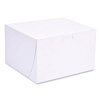 Bakery Boxes, Standard, 8 x 8 x 5, White, Paper, 100/Carton (1545)