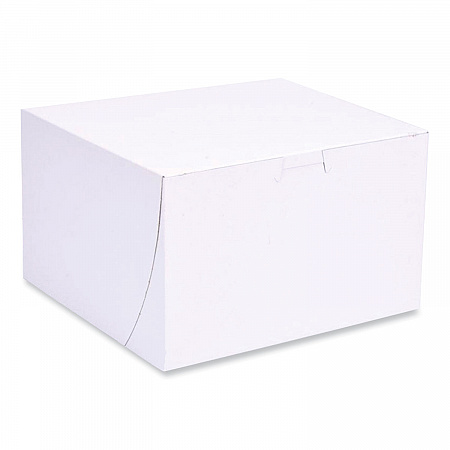 Bakery Boxes, Standard, 8 x 8 x 5, White, Paper, 100/Carton (1545)