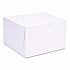 Bakery Boxes, Standard, 8 x 8 x 5, White, Paper, 100/Carton (1545)