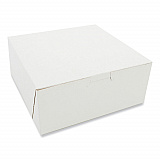 Bakery Boxes, Standard, 7 x 7 x 3, White, Paper, 250/Carton (1517)