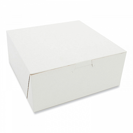 Bakery Boxes, Standard, 7 x 7 x 3, White, Paper, 250/Carton (1517)
