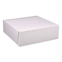 Bakery Boxes, Standard, 12 x 12 x 4, White, Paper, 100/Carton (1585)