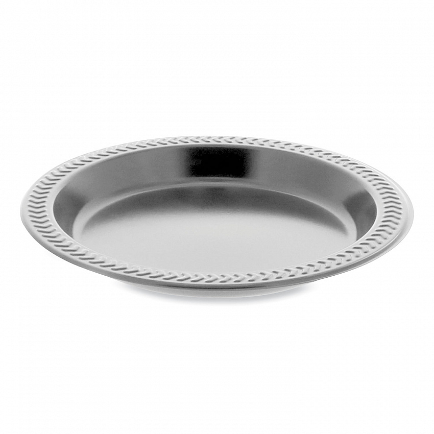 Meadoware Impact Plastic Dinnerware, Plate, 6" dia, Black, 1,000/Carton (YMI6E)