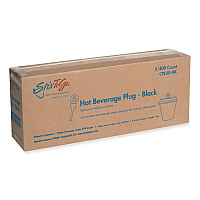 Beverage Plugs, 2", Black, 2,000/Carton (CPLUGBK)