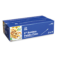 Bamboo Paddle Picks, 6", Natural, 1,000/Carton (R800)