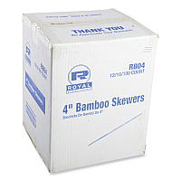 Bamboo Skewers, Paper, 4", Natural, 19,200/Carton (R804)