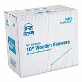 Wooden Skewers, 10", Natural, 1,000/Box, 3 Boxes/Carton (R818)