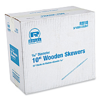 Wooden Skewers, 10", Natural, 1,000/Box, 3 Boxes/Carton (R818)