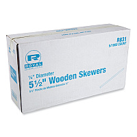 Wooden Skewers, 5.5", Natural, 1,000/Box, 5 Boxes/Carton (R831)