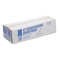 Prism Picks, Plastic, 4", Clear, 500/Box, 5 Boxes/Carton (RP1494C)