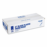 Prism Picks, Plastic, 6", Black, 500/Box, 5 Boxes/Carton (RP1496BK)
