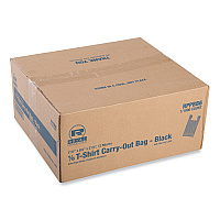T-Shirt Bags, Cut-Out Handles, 11.5" x 6.5" x 21.5", Black, 1,000/Carton (RPPBB6)