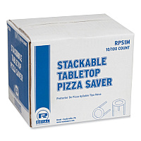 Pizza Savers, Plastic, White, 100/Box, 10 Boxes/Carton (RPS1M)
