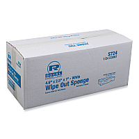Medium-Duty Wipe Out Scrubbing Sponge, 4.6 x 2.5, 1" Thick, White, 24/Carton (S724)