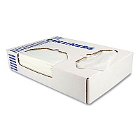 Linear Low-Density Can Liners, 33 gal, 1 mil, 33" x 45", Clear, Flat Pack, 200/Carton (H6645TC)