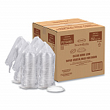 PresentaBowls Lids, Clear, Fits 24 oz to 64 oz Bowls, 7.3" Diameter x 1.1" h, Plastic, 252/Carton (PET64BDL)