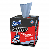Shop Towels, POP-UP Box, 1-Ply, 9 x 12, Blue, 200/Box, 8 Boxes/Carton (75190)
