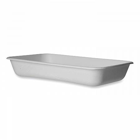 WorldView Renewable Molded Fiber Containers, 10.47 x 10.47 x 1.76, White, 200/Carton (EPSCRC107)
