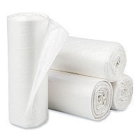 Eco Strong Plus Can Liners, 44 gal, 1.35 mil, 37" x 50", Natural, Perforated Roll, 100/Carton (PCRL3750SHN)