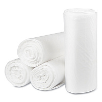 Eco Strong Plus Can Liners, 40 gal, 1.35 mil, 40" x 46", Natural, Perforated Roll, 100/Carton (PCRL4046SHN)
