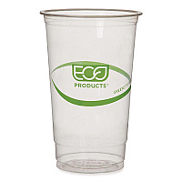 GreenStripe PLA Cold Cups, 32 oz, Plastic, Clear, 1,000/Carton (EPCC32GS)