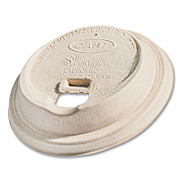 Molded Fiber Lids for Paper Cups, ProPlanet Seal, Fits 10 oz to 24 oz Hot Cups, Tan, 1,000/Carton (LK316FBR)